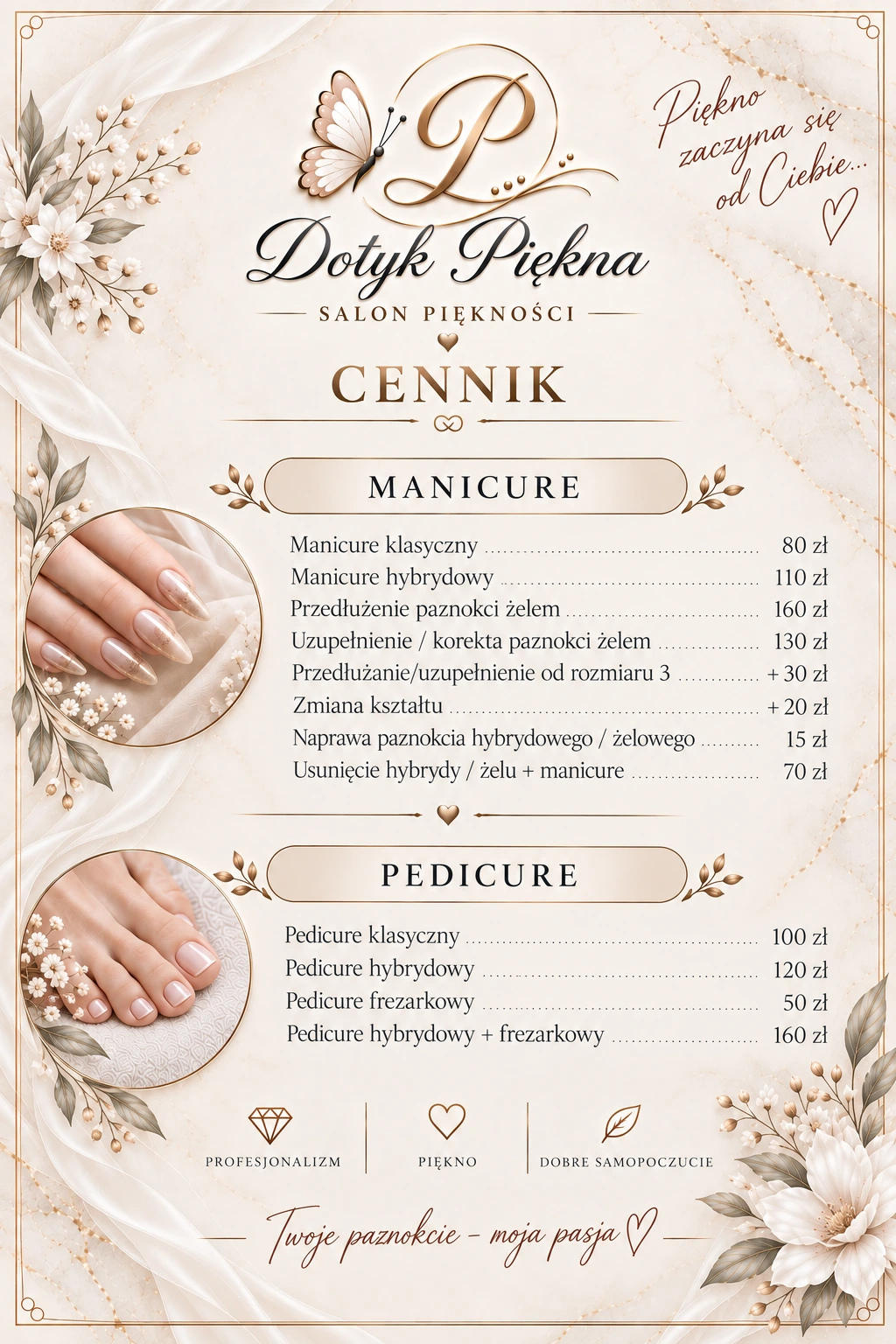 Oryginalny cennik salonu